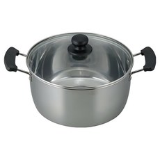 FREIZ 和平 IH爐適用 SEED Recido 雙耳湯鍋 RR-6891 24cm 雙耳設計穩固好握導熱均勻, 銀色, 1支