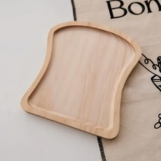 吐司造型木質托盤, 原木色, 1個