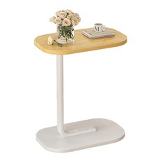 HAPPY LiFE 簡易沙發小邊几 11549, 原木色 + 白腿