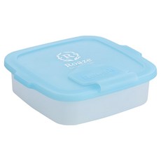 Roaze 柔仕 矽膠抽取盒, 附乾濕兩用嬰兒紗布毛巾*2, 加贈附掛扣帶, 雙重鎖水結構, 食品容器材質, 藍色, 1個