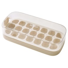 Reddot 紅點生活 一體式21格密封按壓倒冰盒 象牙白, 1個, 229 x 107 x 67mm