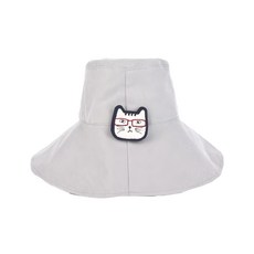 kUSUgURU JAPAN 日本眼鏡貓 NEKOZAWA貓澤系列 遮陽防曬大帽沿可調頭圍漁夫帽 附可拆式別針