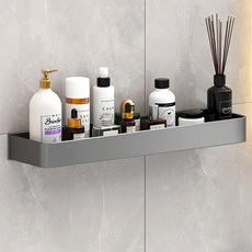 浴室置物架, 50cm, 槍灰色, 1個