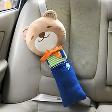 半島良品 汽車安全帶抱枕靠枕, 1個, 小熊