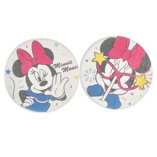 收納王妃 米奇米妮 珪藻土杯墊 圓, 派對系列 星星米妮, 2個