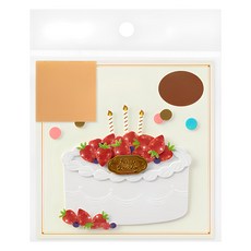 日本 MIDORI PCM造型貼紙 82447, 生日蛋糕, 1張