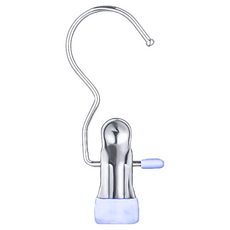 不鏽鋼掛鉤夾 Set 20個 防水防鏽 強力彈簧堅固 夾襪子/衣物/零食/雜物, 天空藍, 1組