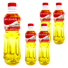 台糖 大豆沙拉油 600ml, 100%黃豆萃取提煉，無雜質, 5瓶