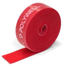POLYWELL 魔鬼氈束帶 可DIY自行裁切 PW15-T65-0722 2 x 500cm 紅色, 1捲