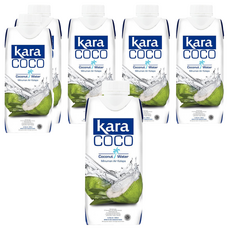 佳樂 KARA 100% 椰子水，天然補水，零脂肪，低熱量, 330ml, 6瓶