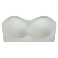 平口無肩帶內衣 孕婦可穿 無痕舒適 不滑肩, XL, 豆綠色, 1件