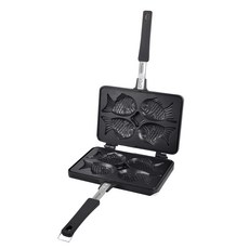 Easy cooker 魚餅烤盤 4格魚形烤盤, 22cm, 1個