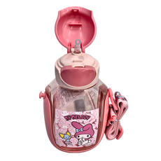 Skater 透明吸管水壺 112 x 76 x 176mm, 美樂蒂, 530ml, 1個