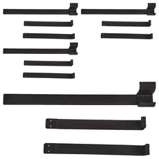 妃妃嚴選 太空鋁門後掛鈎 加長6鈎 經典黑, 4個