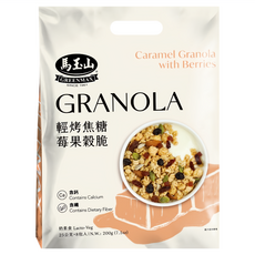 馬玉山 輕烤焦糖莓果穀脆 Set 含鈣 含膳食纖維, 200g, 1袋
