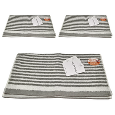 MORINO 摩力諾 抗菌防臭條紋方巾 棉紗 35 x 33cm, 顏色隨機, 3條