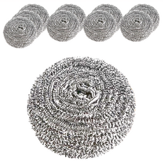 清潔鋼絲球 Set 10個 不鏽鋼材質 直徑9cm, 1組