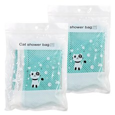 寵物夢工廠 多功能第三代洗貓袋, 綠色, 2個