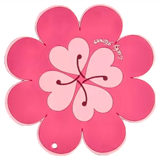 幸運花創意矽膠隔熱墊 餐墊 大(20cm) + 中(15cm) + 小(10cm), 顏色隨機, 3組