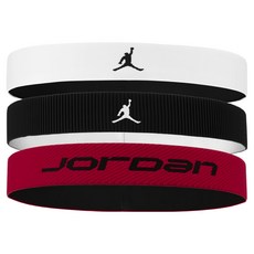 NIKE 耐吉 JORDAN 喬丹 ELASTIC SPORT 寬版頭帶 3 PK J1012023117OS, 1組, 混和顏色