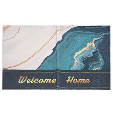 北歐風 刮沙絲圈地墊, 流金奢綠, 1個