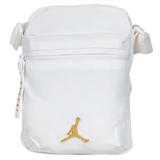 NIKE 耐吉 JORDAN 喬丹 斜挎包, W4F 白色/金色 單一尺寸, JD2443005AD-002
