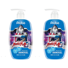 Probo 博寶兒 ULTRAMAN 活力沐浴露, 胺基酸潔淨, 黑燕麥防護, 500ml, 2瓶