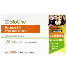 BioOne 碧而優 Balance240 順暢機能益生菌 240億 CFU益生菌, 30包, 3g, 1盒