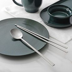 TACKAON 高級不鏽鋼餐具組, 1組, 啞光的, 湯匙 + 筷子
