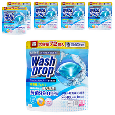 DoDoME All in 1 洗衣球, 72顆, 銀離子, 超濃縮凝膠, 抗菌99.99%, 適用於40L水量, 6袋