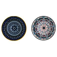 松村窯 波西米亞風瓷碗 陶瓷材質, UP-A0472, 11.5 x 6cm 300ml, 2個