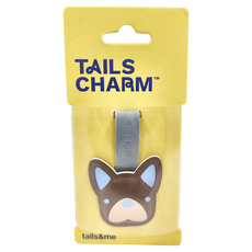 tails&me 尾巴與我 狗造型吊飾 專屬配件, 法鬥 冷棕色, 4.3 x 4.3cm, 1個