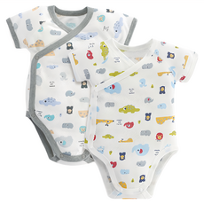 KU.KU Duckbill 酷咕鴨 懶人洞洞包屁衣 2件, 涼爽輕薄, 柔軟透氣, 純棉100%, 06, 仲夏藍