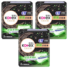 Kotex 靠得住 抑菌好眠褲 褲型衛生棉 L, 2片, 3包