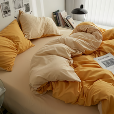 QUILT-MK 雙人鋪棉兩用被 萊卡棉 柔軟親膚, 焗烤起司 黃色