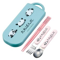 Skater AG抗菌三合一餐具組, 筷子 + 叉子 + 湯匙 + 筷盒, 趴趴熊, 1套