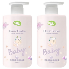 nac nac 經典花園系列 花萃保濕2合1泡泡浴露, 500ml, 2瓶