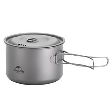 Naturehike 挪客 TDG02款戶外鈦單鍋 NH18T202-B 1.3L, 鈦色, 1個