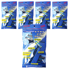 多可樂客 輕便刀 金柔潤 雙層刮鬍刀, 6支, 5包