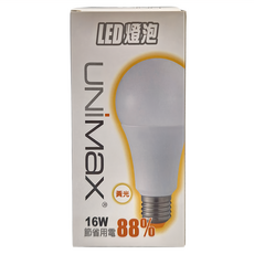 UNiMaX 美克斯 LED燈泡 16W, 黃光, 1個
