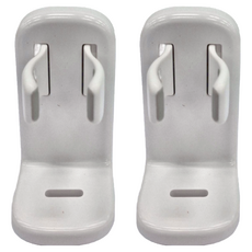 懶角落 NS電動牙刷架 ABS+TPR材質 單個裝, 2個, White