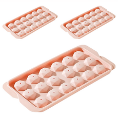 小麥購物 球狀製冰盒 Y557 146g, 菱形粉, 3個