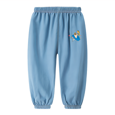 Alice in Wonderland 愛麗絲夢遊仙境 兒童款 冰絲牛仔褲 透氣棉褲 防曬褲, 140cm, 愛麗絲