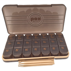 攜帶型藥盒, 24x13公分 21格 一週藥盒, 1個