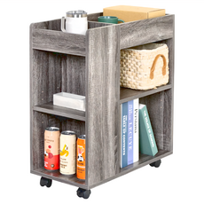 CHIFUN SENHUO 祈樂森活 沃克收納推車 附掛勾, 灰橡木色