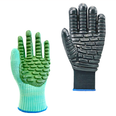 ATOM GLOVES 30P防震手套Pro, F, 1雙, Black, Green