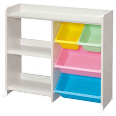 IRIS OHYAMA 愛麗思歐雅瑪 童心玩具書櫃收納架 HTHR-34, 繽紛, 1個
