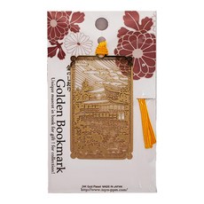 TOYO 精雕書籤 金閣寺 24K鍍金 日本製造 金屬書籤, 1個