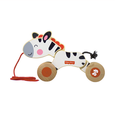 費雪 動物拖拉車, 木製玩具, 18個月以上適用, 斑馬, 1個
