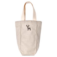 YCCT 飲料提袋 高大款 - 棉質帆布 易清洗不易髒, 岩石灰 馴鹿, 26 x 12 x 10cm, 1個